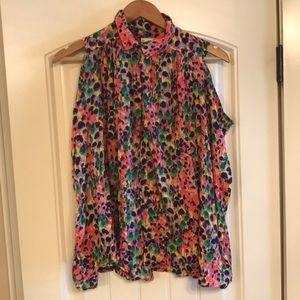 Colorful flowing sleeveless top